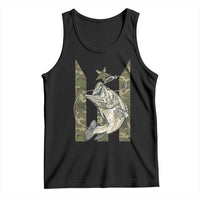 Fishing Puerto Rico Flag Tank Top Bass Fish Fisherman Camo Camouflage US Flag - Wonder Print Shop