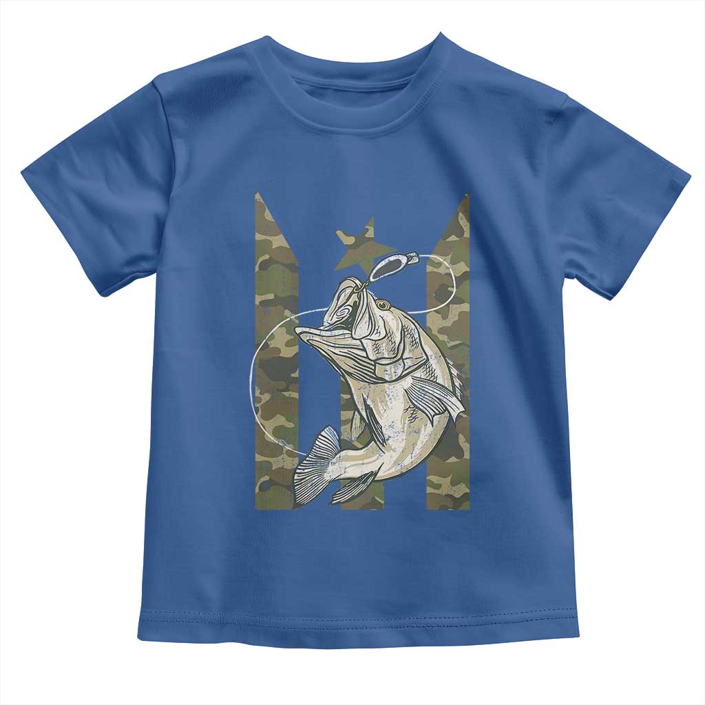 Fishing Puerto Rico Flag Toddler T Shirt Bass Fish Fisherman Camo Camouflage US Flag - Wonder Print Shop