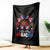 Little Miss Boricua Throw Blanket Puerto Rican Afro Messy Bun Girls Kids - Wonder Print Shop