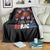 Little Miss Boricua Throw Blanket Puerto Rican Afro Messy Bun Girls Kids - Wonder Print Shop