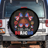 Little Miss Boricua Spare Tire Cover Puerto Rican Afro Messy Bun Girls Kids - Wonder Print Shop