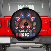 Little Miss Boricua Spare Tire Cover Puerto Rican Afro Messy Bun Girls Kids - Wonder Print Shop