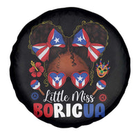 Little Miss Boricua Spare Tire Cover Puerto Rican Afro Messy Bun Girls Kids - Wonder Print Shop