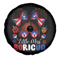 Little Miss Boricua Spare Tire Cover Puerto Rican Afro Messy Bun Girls Kids - Wonder Print Shop
