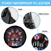 Little Miss Boricua Spare Tire Cover Puerto Rican Afro Messy Bun Girls Kids - Wonder Print Shop