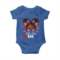 Little Miss Boricua Baby Onesie Puerto Rican Afro Messy Bun Girls Kids - Wonder Print Shop
