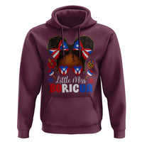 Little Miss Boricua Hoodie Puerto Rican Afro Messy Bun Girls Kids - Wonder Print Shop