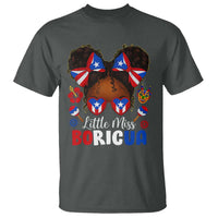Little Miss Boricua T Shirt Puerto Rican Afro Messy Bun Girls Kids - Wonder Print Shop