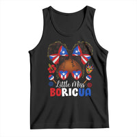Little Miss Boricua Tank Top Puerto Rican Afro Messy Bun Girls Kids - Wonder Print Shop
