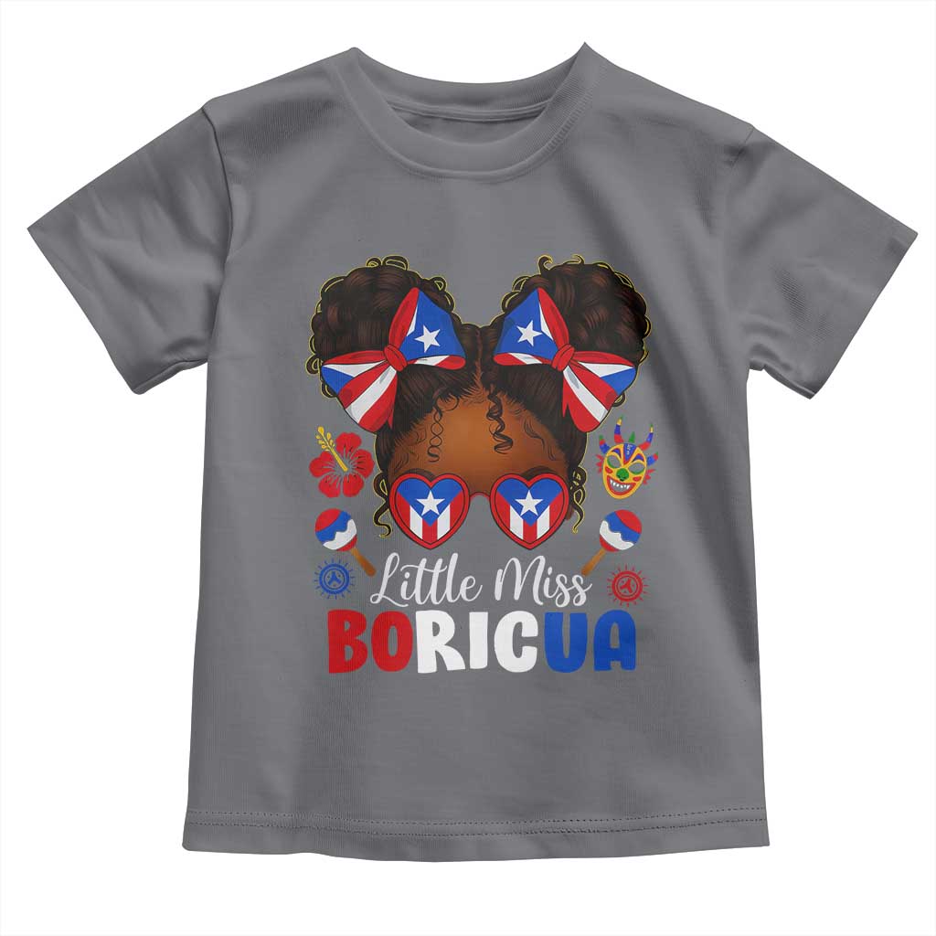 Little Miss Boricua Toddler T Shirt Puerto Rican Afro Messy Bun Girls Kids - Wonder Print Shop