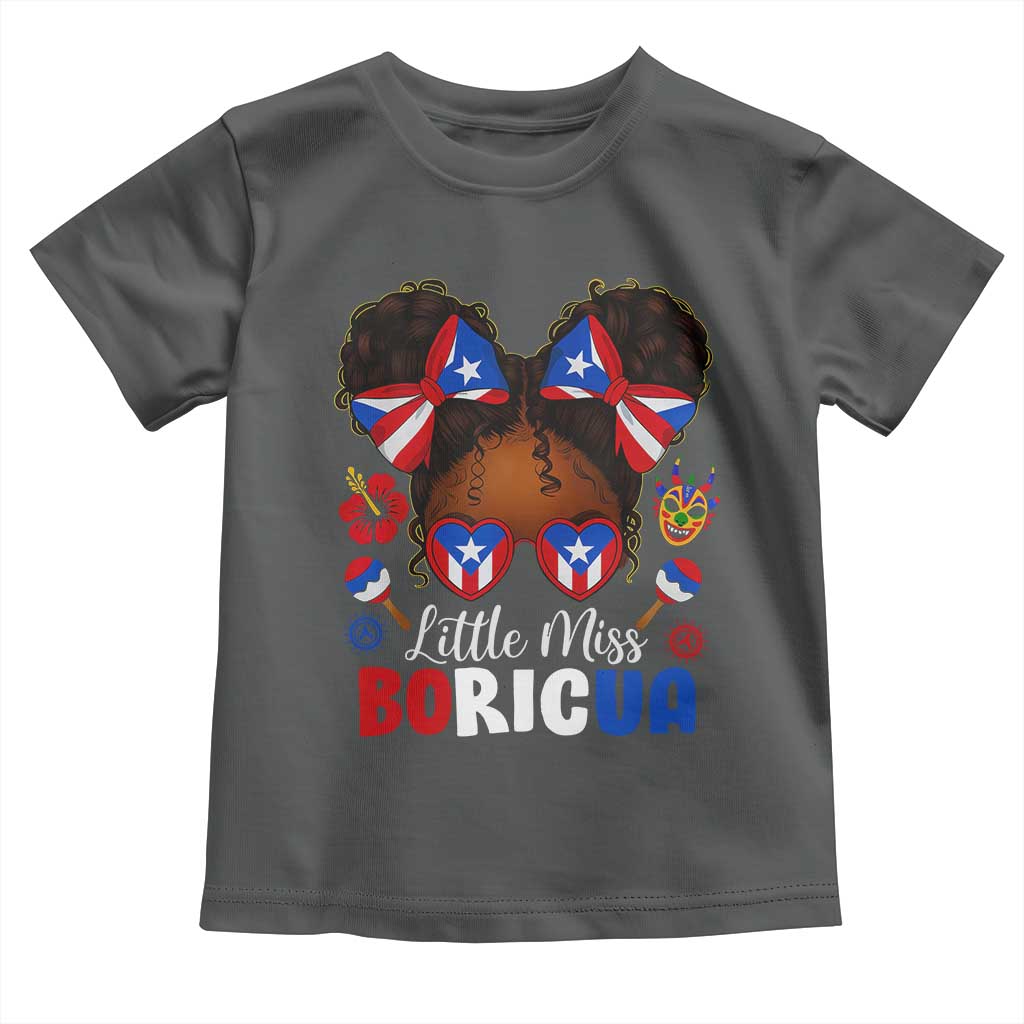 Little Miss Boricua Toddler T Shirt Puerto Rican Afro Messy Bun Girls Kids - Wonder Print Shop