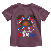 Little Miss Boricua Toddler T Shirt Puerto Rican Afro Messy Bun Girls Kids - Wonder Print Shop