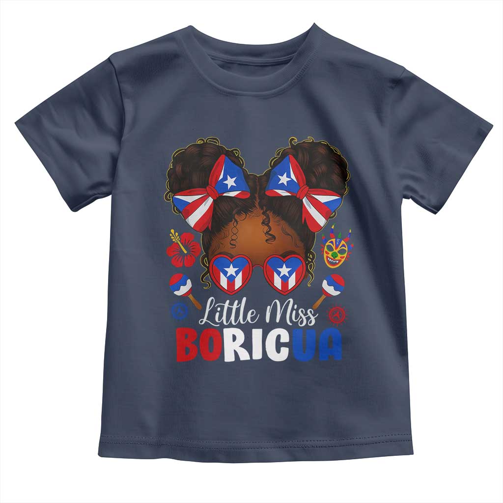 Little Miss Boricua Toddler T Shirt Puerto Rican Afro Messy Bun Girls Kids - Wonder Print Shop