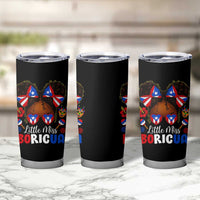 Little Miss Boricua Tumbler Cup Puerto Rican Afro Messy Bun Girls Kids - Wonder Print Shop