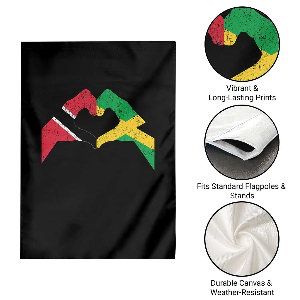 Trinidad and Tobago Jamaican Garden Flag Two Flags One Heart
