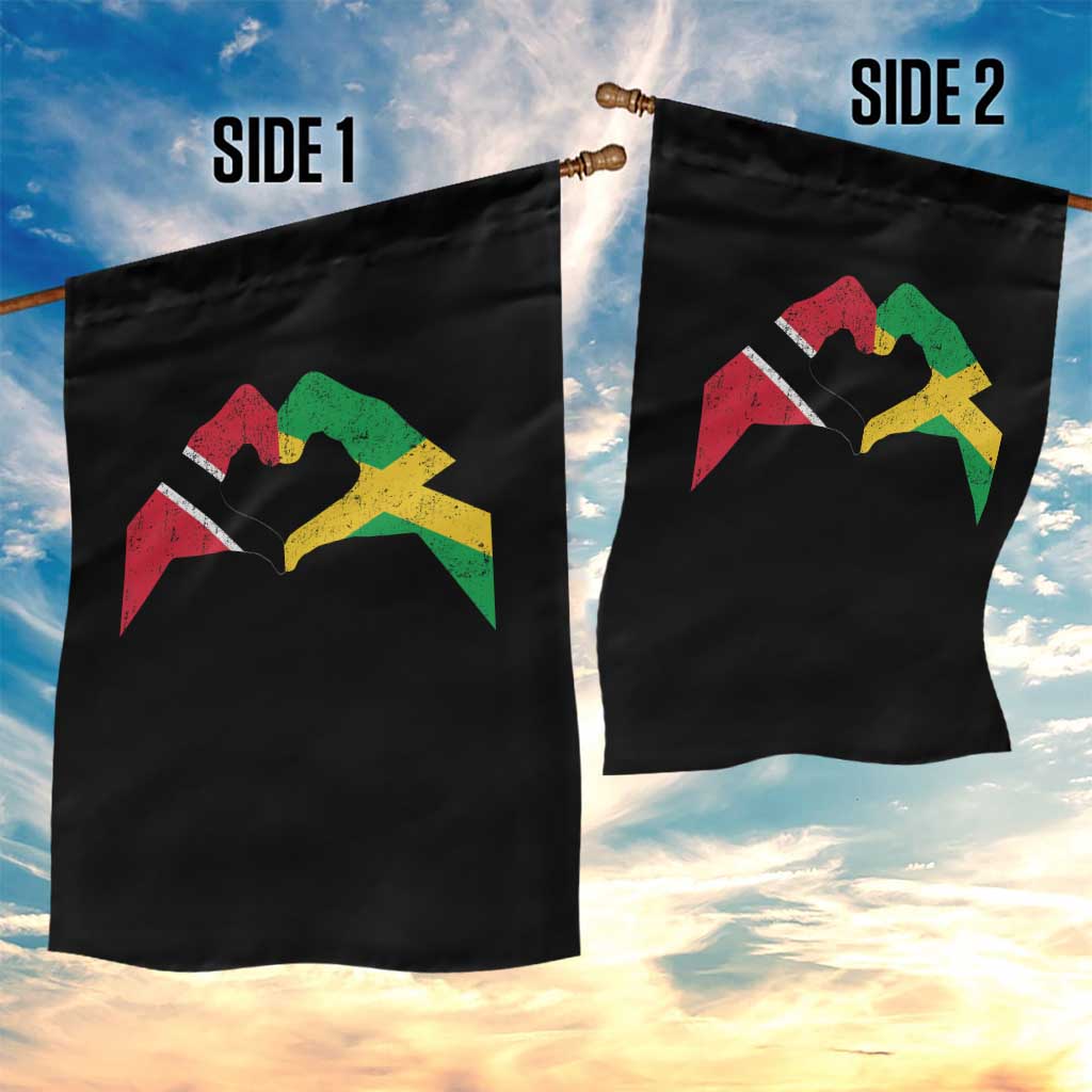 Trinidad and Tobago Jamaican Garden Flag Two Flags One Heart