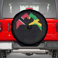 Trinidad and Tobago Jamaican Spare Tire Cover Two Flags One Heart