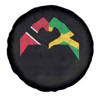 Trinidad and Tobago Jamaican Spare Tire Cover Two Flags One Heart