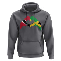 Trinidad and Tobago Jamaican Hoodie Two Flags One Heart