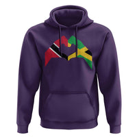 Trinidad and Tobago Jamaican Hoodie Two Flags One Heart