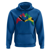 Trinidad and Tobago Jamaican Hoodie Two Flags One Heart