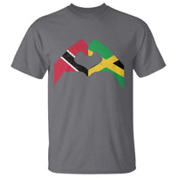 Trinidad and Tobago Jamaican T Shirt Two Flags One Heart