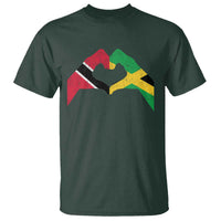 Trinidad and Tobago Jamaican T Shirt Two Flags One Heart
