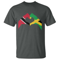 Trinidad and Tobago Jamaican T Shirt Two Flags One Heart