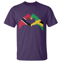 Trinidad and Tobago Jamaican T Shirt Two Flags One Heart