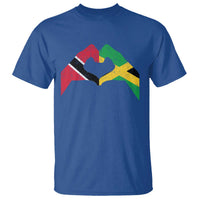 Trinidad and Tobago Jamaican T Shirt Two Flags One Heart