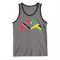 Trinidad and Tobago Jamaican Tank Top Two Flags One Heart