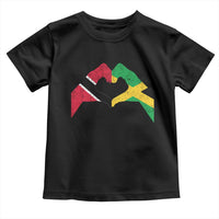 Trinidad and Tobago Jamaican Toddler T Shirt Two Flags One Heart