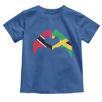Trinidad and Tobago Jamaican Toddler T Shirt Two Flags One Heart