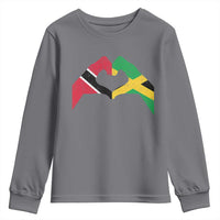 Trinidad and Tobago Jamaican Youth Sweatshirt Two Flags One Heart