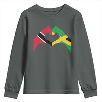 Trinidad and Tobago Jamaican Youth Sweatshirt Two Flags One Heart