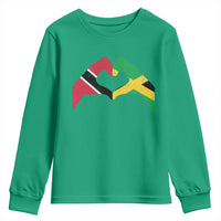 Trinidad and Tobago Jamaican Youth Sweatshirt Two Flags One Heart
