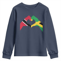 Trinidad and Tobago Jamaican Youth Sweatshirt Two Flags One Heart