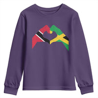 Trinidad and Tobago Jamaican Youth Sweatshirt Two Flags One Heart