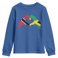 Trinidad and Tobago Jamaican Youth Sweatshirt Two Flags One Heart