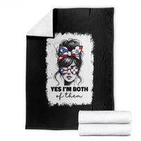 Dominican Puerto Rican Woman Throw Blanket Yes Im Both Of Them
