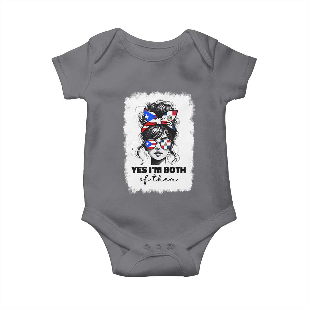 Dominican Puerto Rican Woman Baby Onesie Yes Im Both Of Them