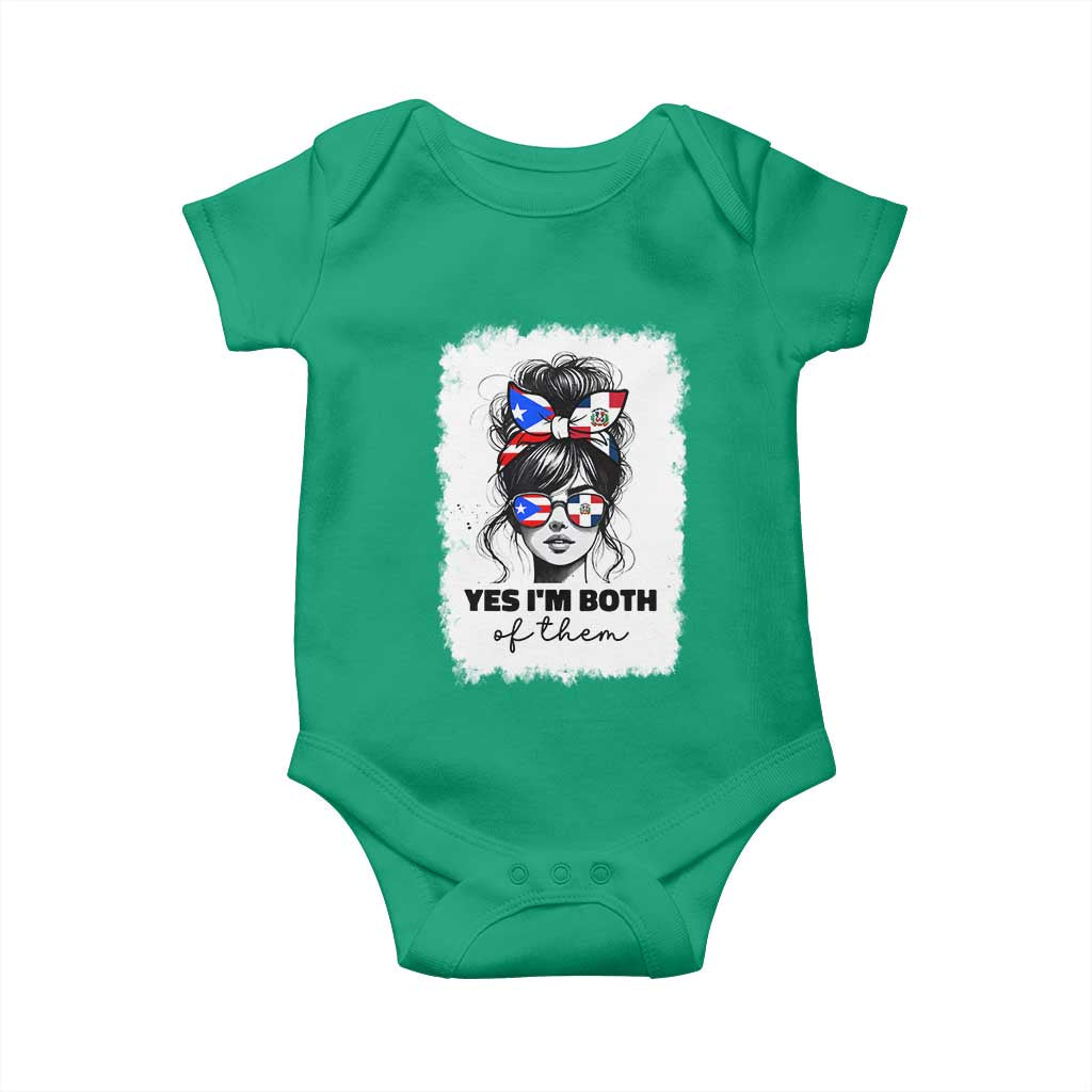 Dominican Puerto Rican Woman Baby Onesie Yes Im Both Of Them