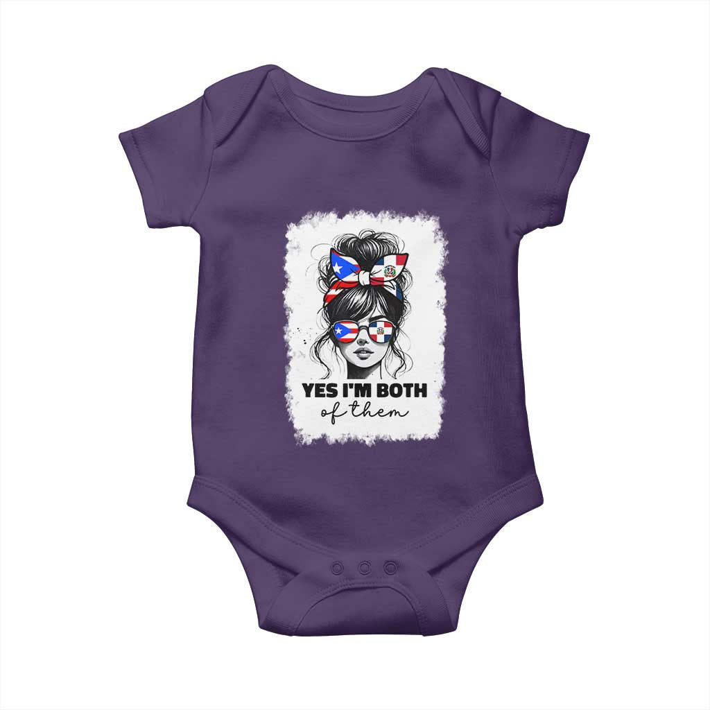 Dominican Puerto Rican Woman Baby Onesie Yes Im Both Of Them
