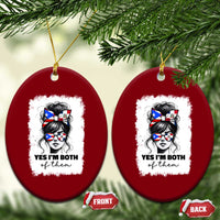 Dominican Puerto Rican Woman Ceramic Ornament Yes Im Both Of Them