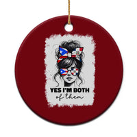 Dominican Puerto Rican Woman Ceramic Ornament Yes Im Both Of Them