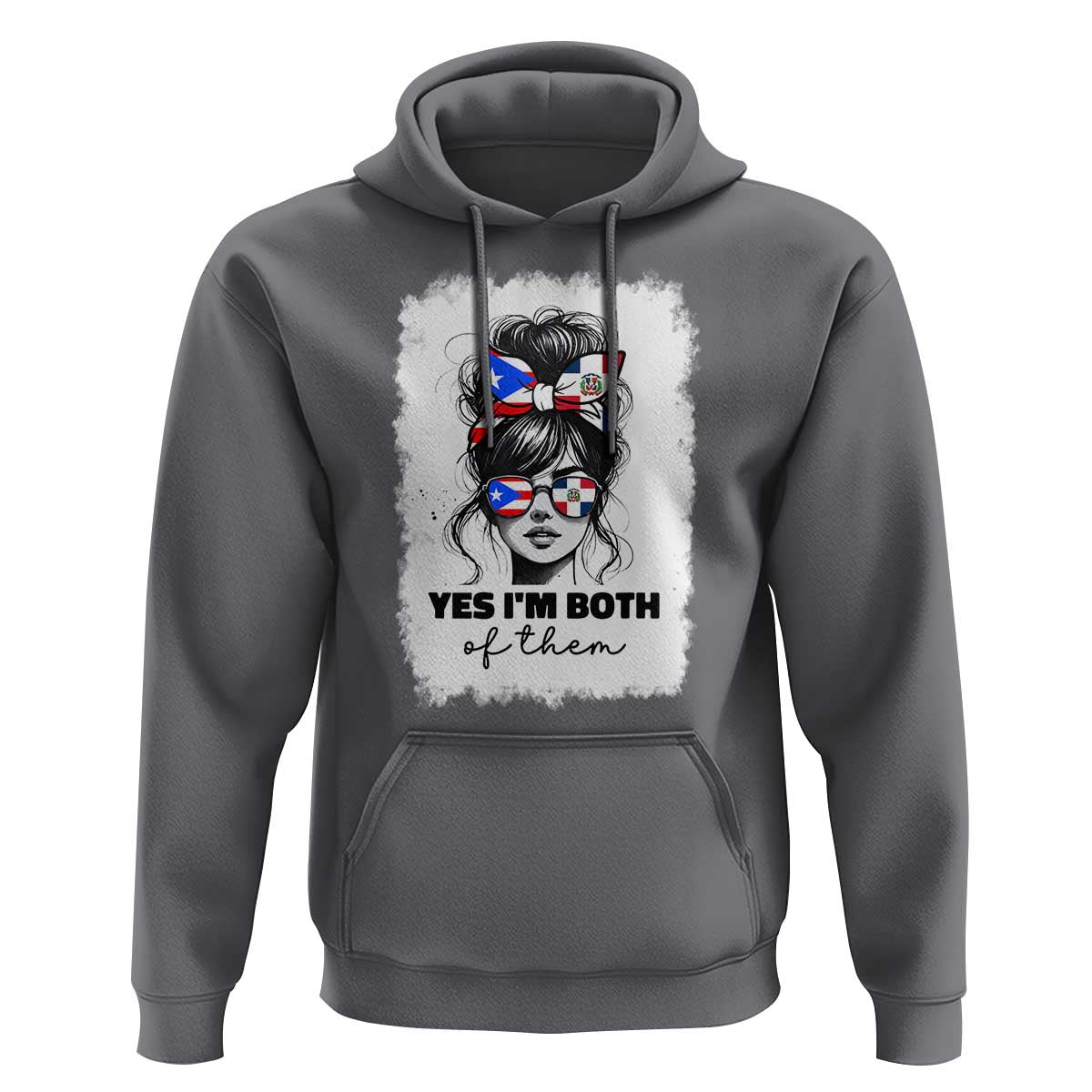 Dominican Puerto Rican Woman Hoodie Yes Im Both Of Them