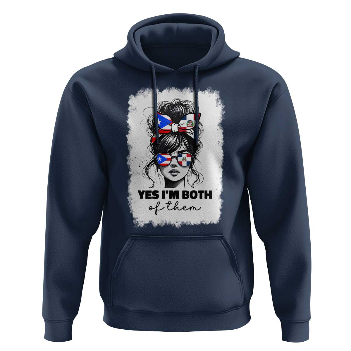 Dominican Puerto Rican Woman Hoodie Yes Im Both Of Them