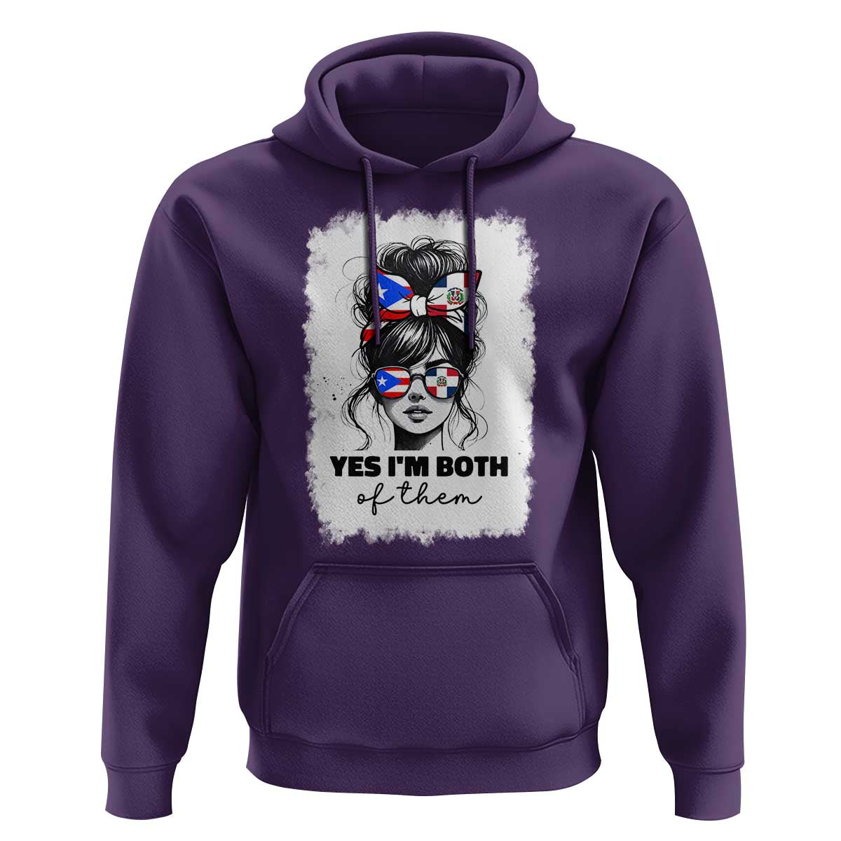 Dominican Puerto Rican Woman Hoodie Yes Im Both Of Them