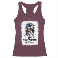 Dominican Puerto Rican Woman Racerback Tank Top Yes Im Both Of Them