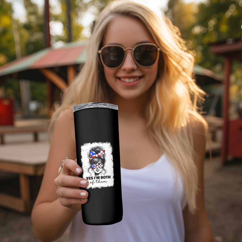 Dominican Puerto Rican Woman Skinny Tumbler Yes Im Both Of Them